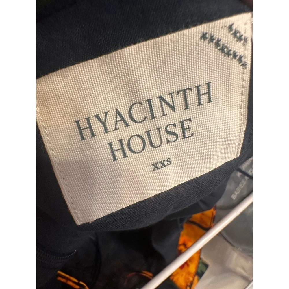 Hyacinth House Margot‎ Navy Marigold Floral Ruffle One Shoulder Maxi Dress S